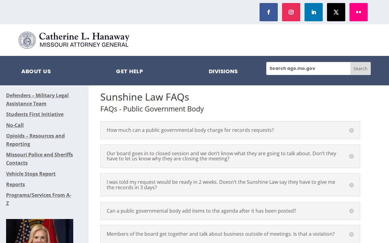 Missouri records request guidance for Lawrence County arrest records