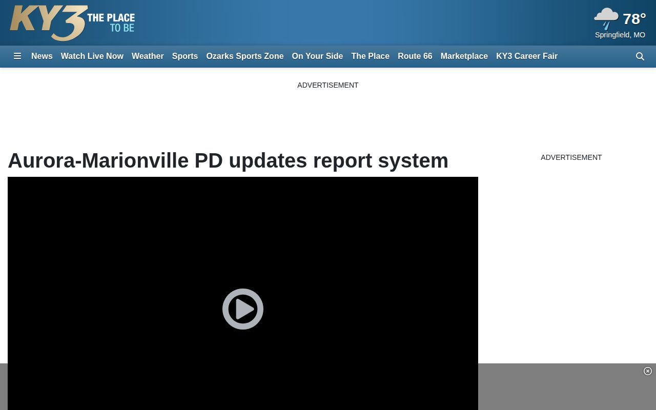 KY3 report about Aurora and Marionville police reporting changes
